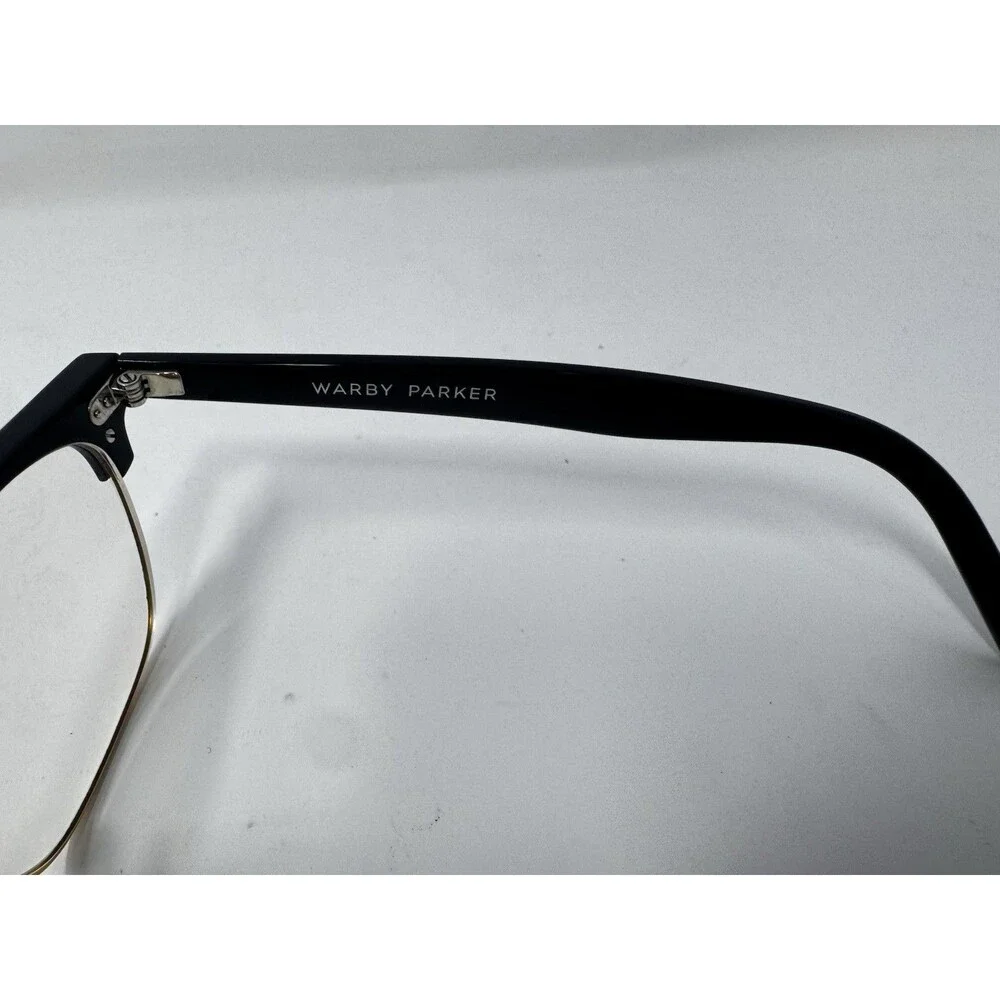 Warby Parker Baird W 3102 Black Gold Eyeglass Frames 52-19-145